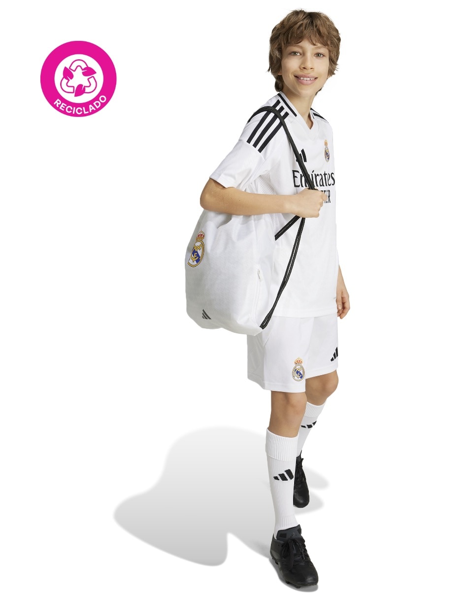 Jersey de Real Madrid Club de Fútbol local manga corta Adidas para niño