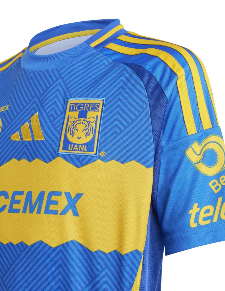 Jersey de Tigres UANL visitante manga corta Adidas para niño