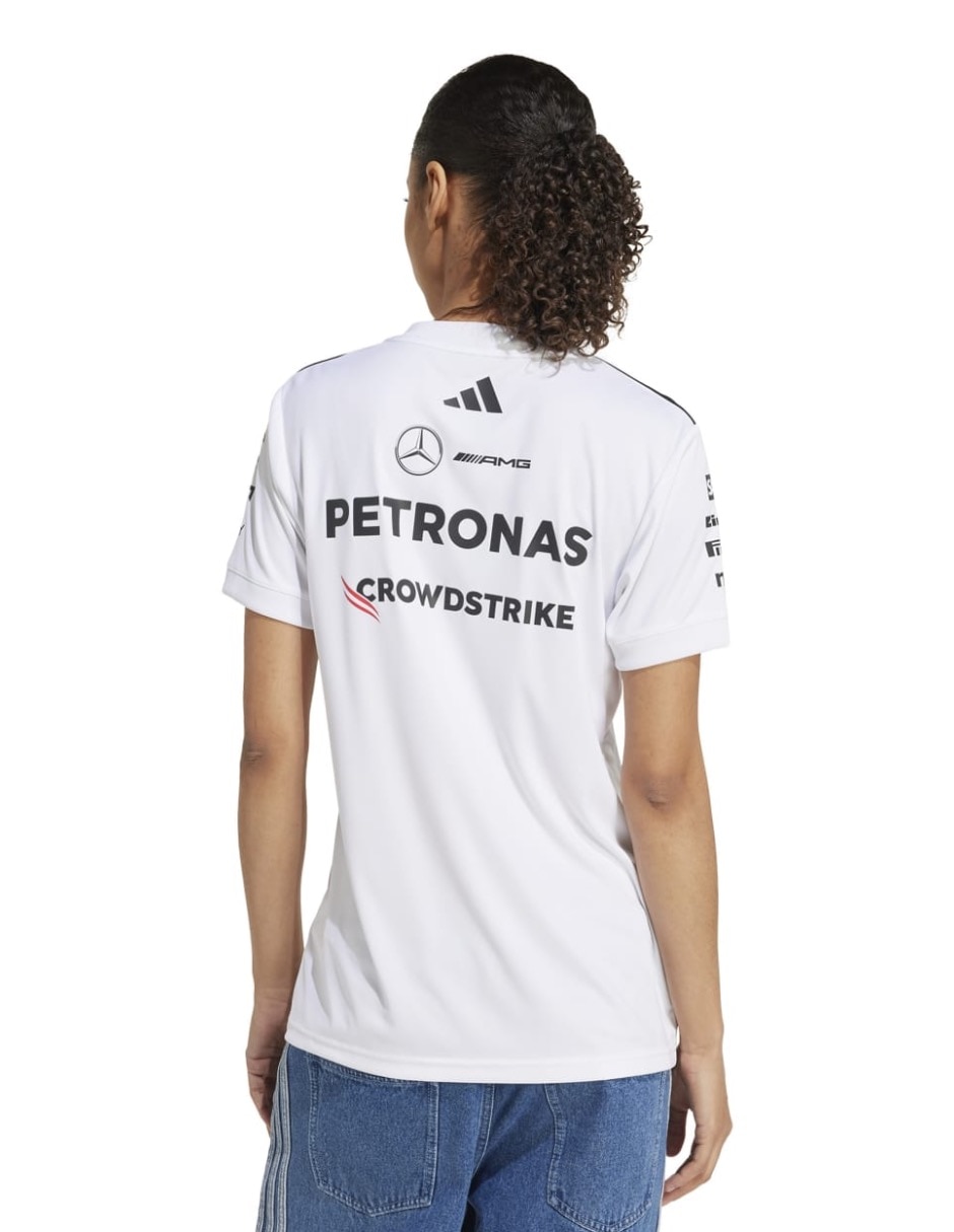 Playera manga corta Adidas Motorsport Mercedes - Amg Petronas cuello redondo para mujer