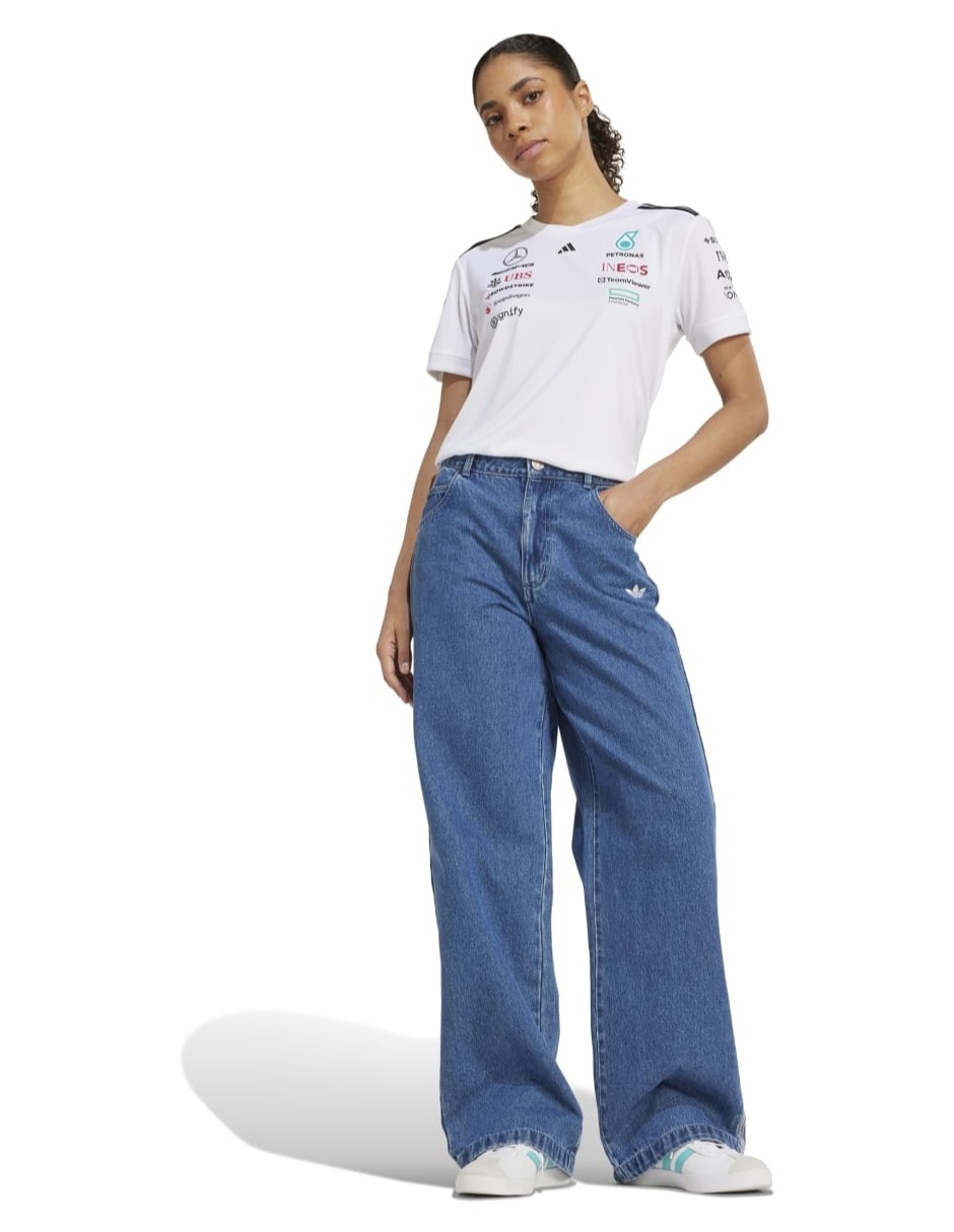 Playera manga corta Adidas Motorsport Mercedes - Amg Petronas cuello redondo para mujer