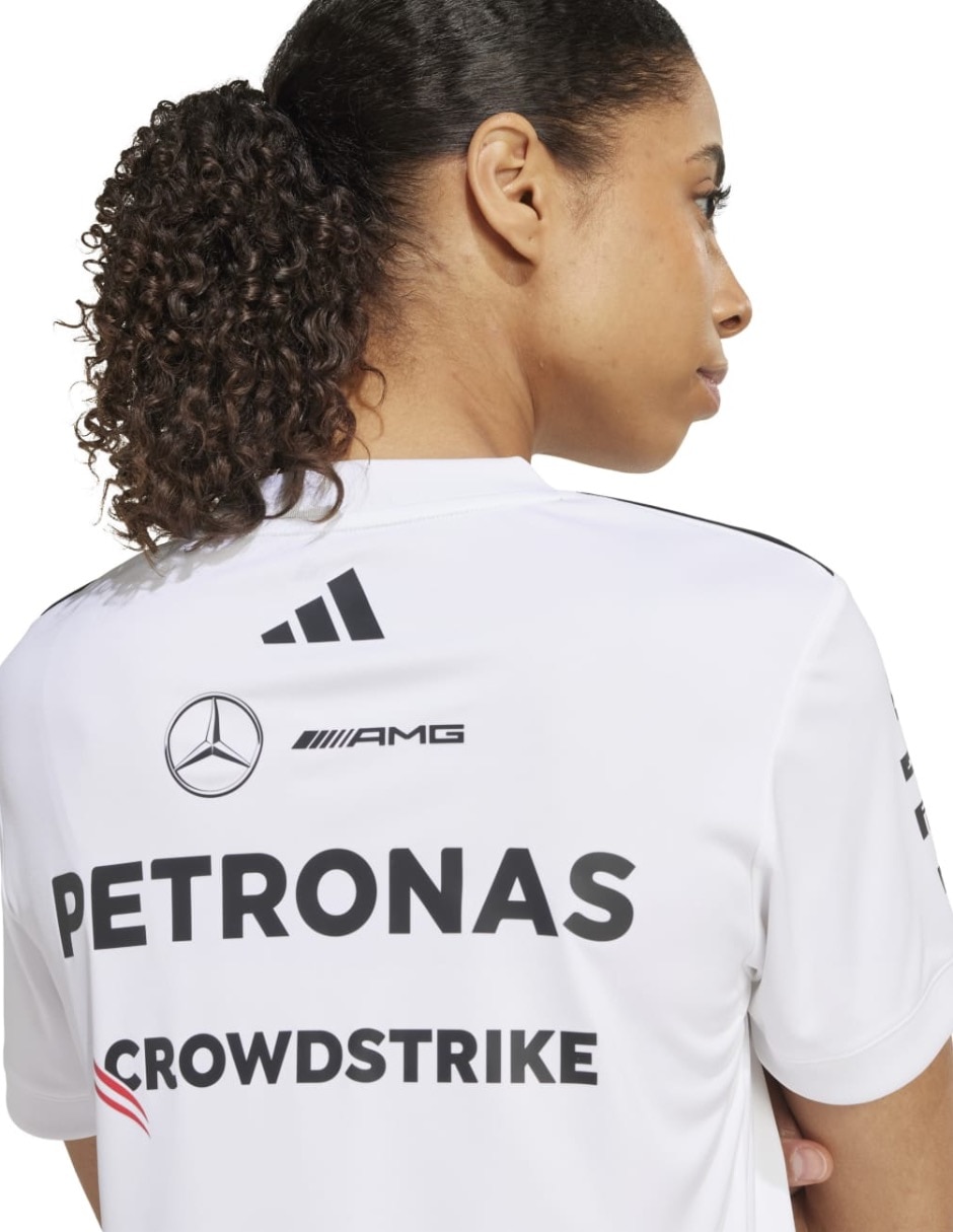 Playera manga corta Adidas Motorsport Mercedes - Amg Petronas cuello redondo para mujer