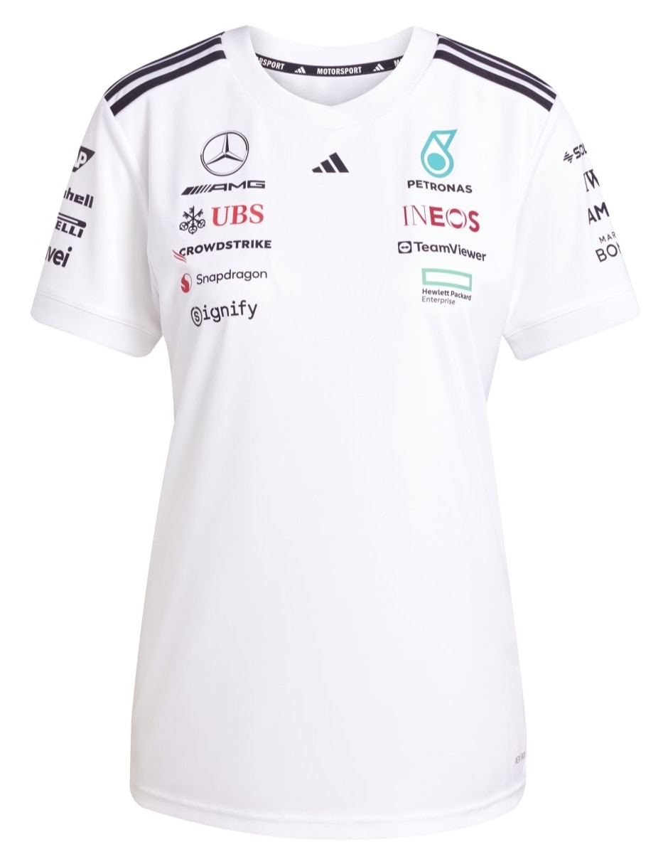 Playera manga corta Adidas Motorsport Mercedes - Amg Petronas cuello redondo para mujer