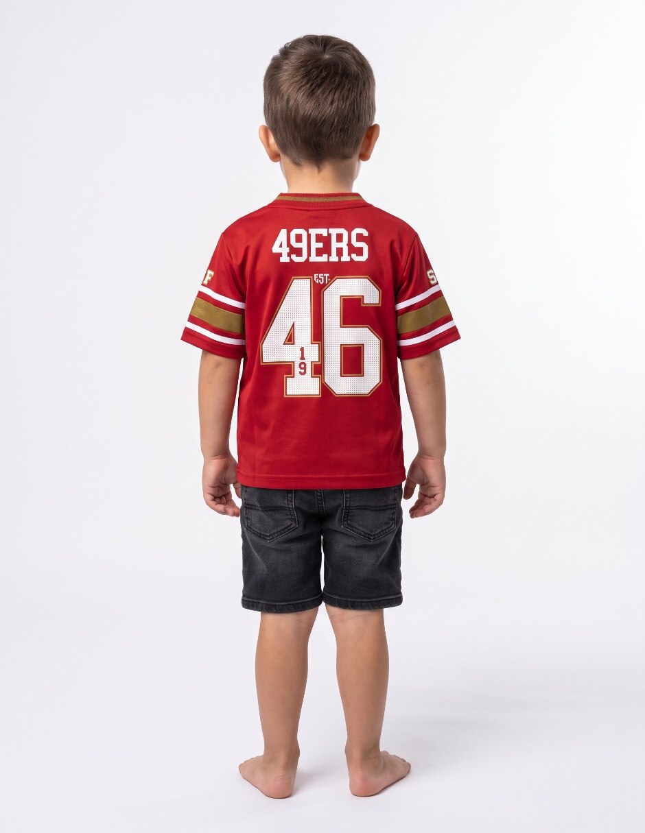 "jersey de" san francisco 49ers tercer equipo "para" niño 3