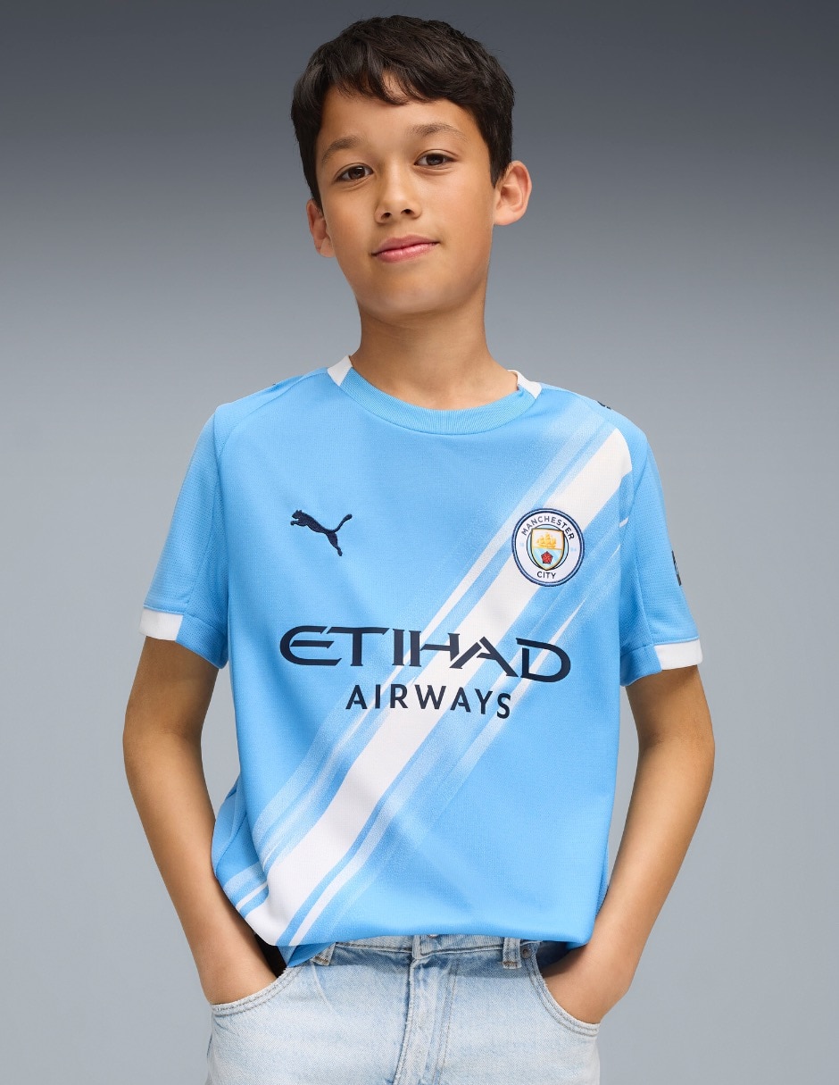 Jersey de Manchester City local manga corta Puma para niño