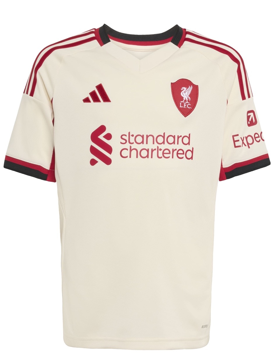 Jersey de Liverpool Football Club visitante manga corta Adidas para niño