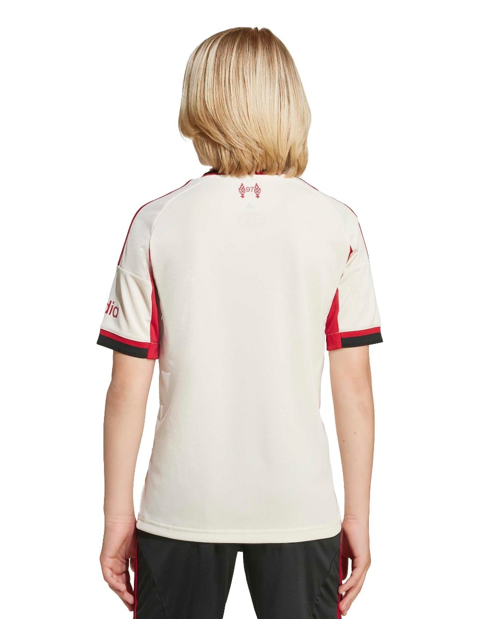 Jersey de Liverpool Football Club visitante manga corta Adidas para niño