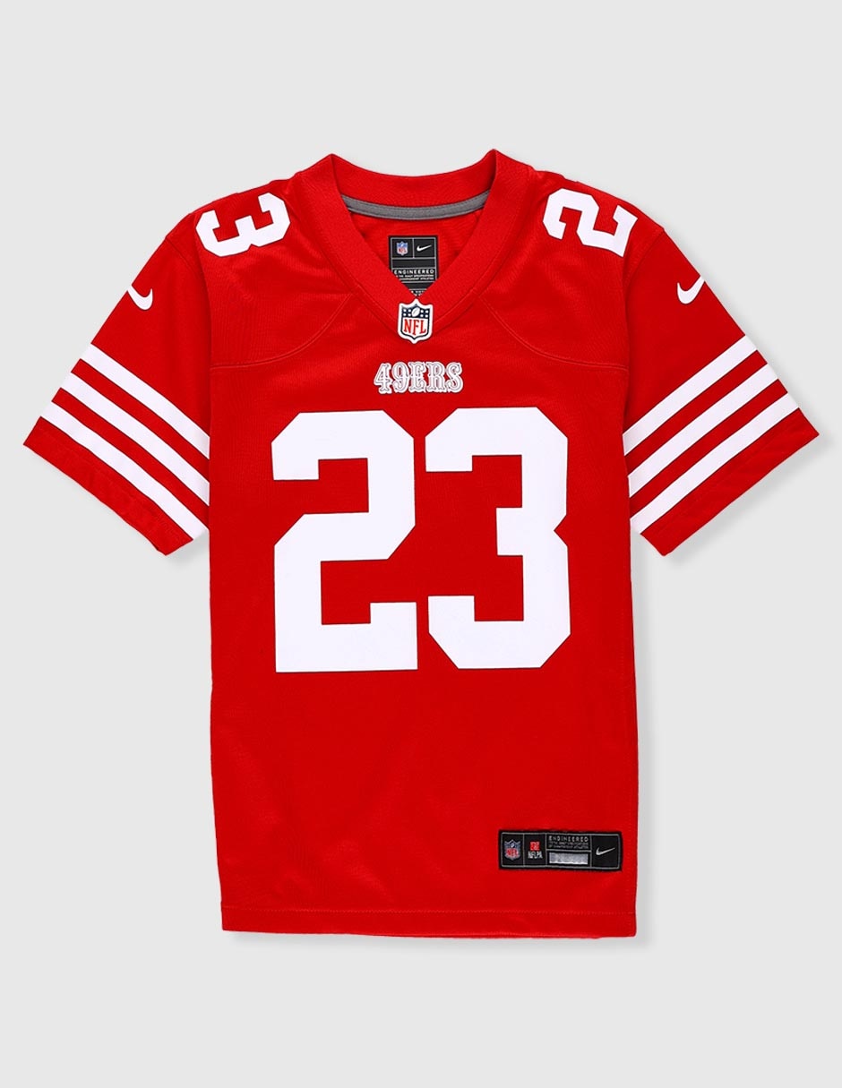 Jersey de San Francisco 49ers local de McCaffrey fan para niño
