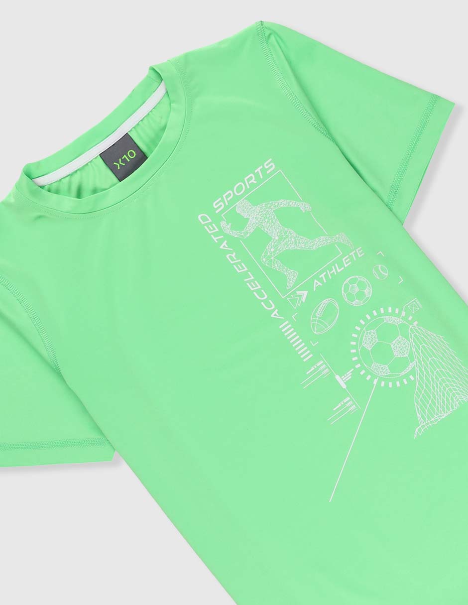 Playera deportiva para entrenamiento X10 de niño