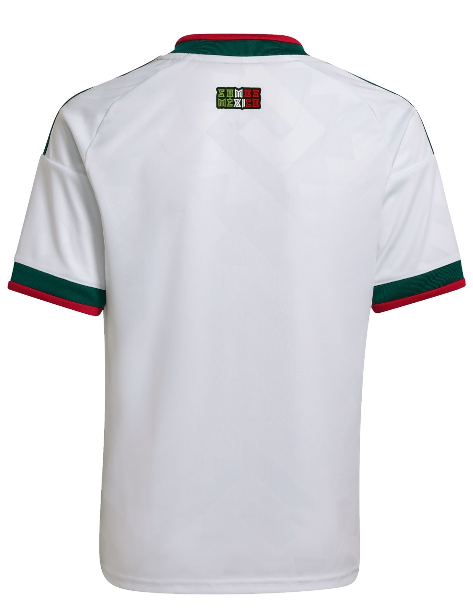 Jersey de Selección Nacional de México visitante manga corta Mundial Adidas fan para niño