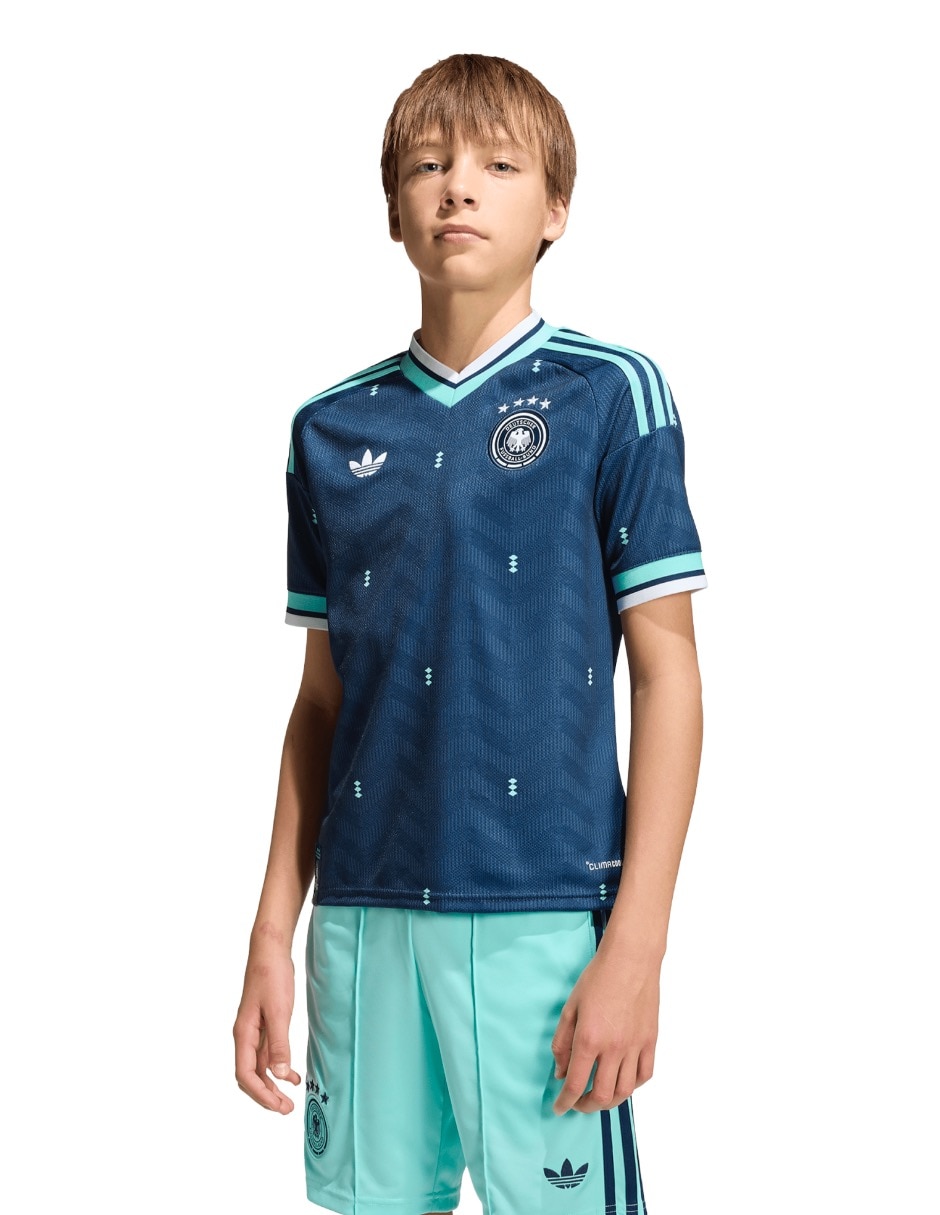 Jersey de Selección de fútbol de Alemania visitante manga corta fan para niño Jersey de Selección de fútbol de Alemania visitante manga corta fan para niño