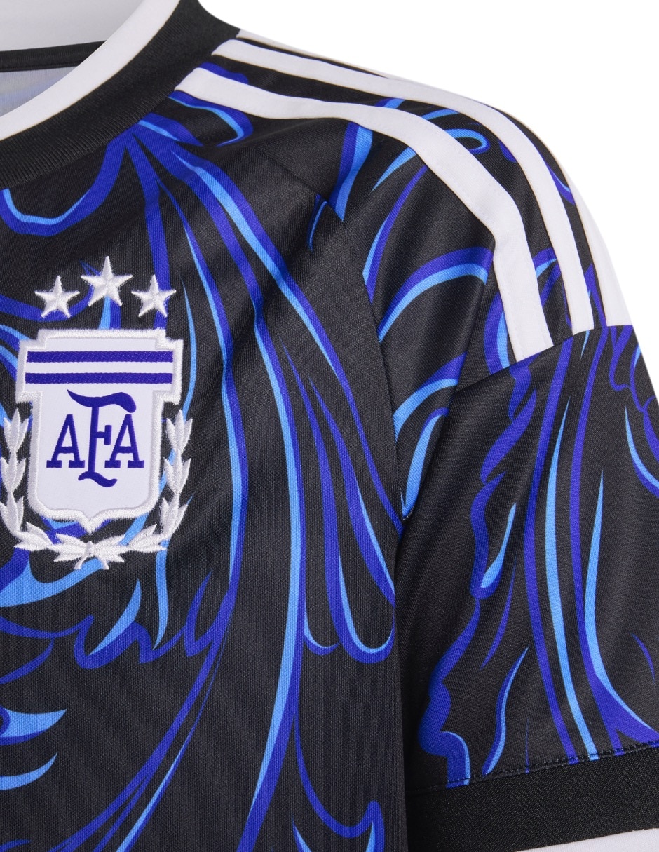 Jersey de Selección de fútbol de Argentina visitante manga corta Mundial Adidas fan para niño