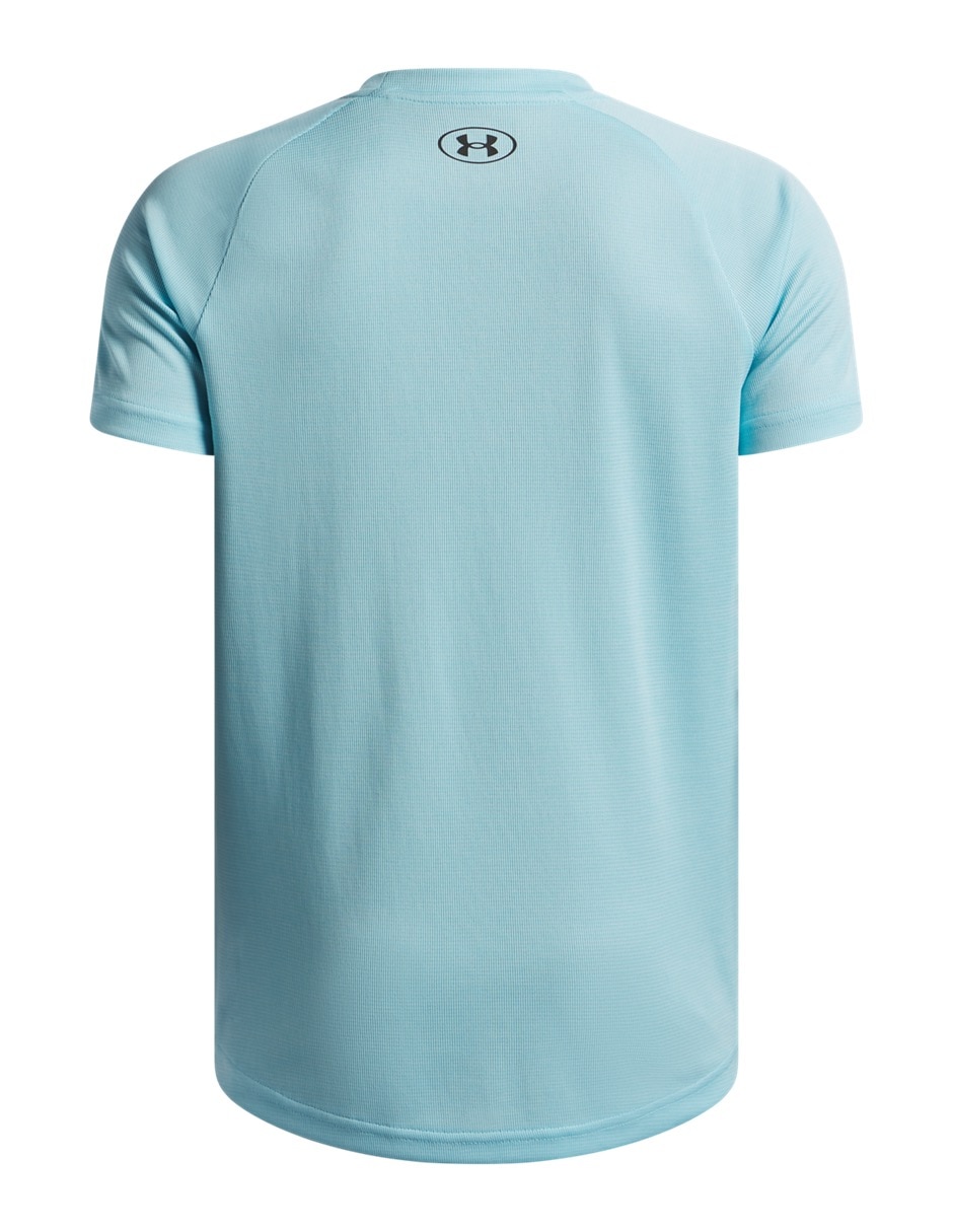 Playera deportiva para entrenamiento under armour ua tech textured ssblu de niño