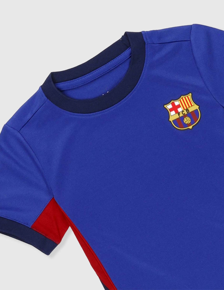 Jersey de fútbol club barcelona tercer equipo de manga corta fútbol fan para niño