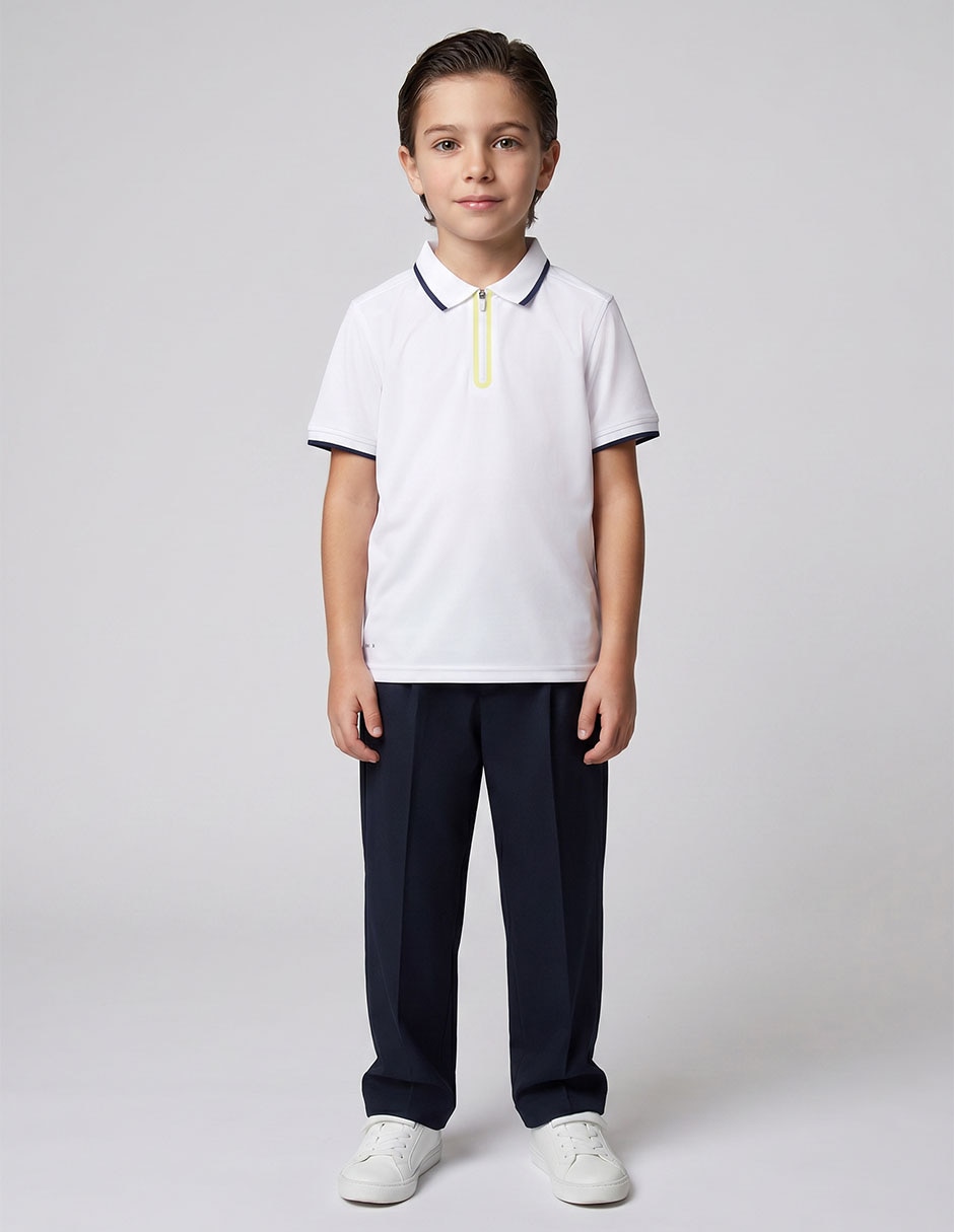Playera tipo polo tennis para niño