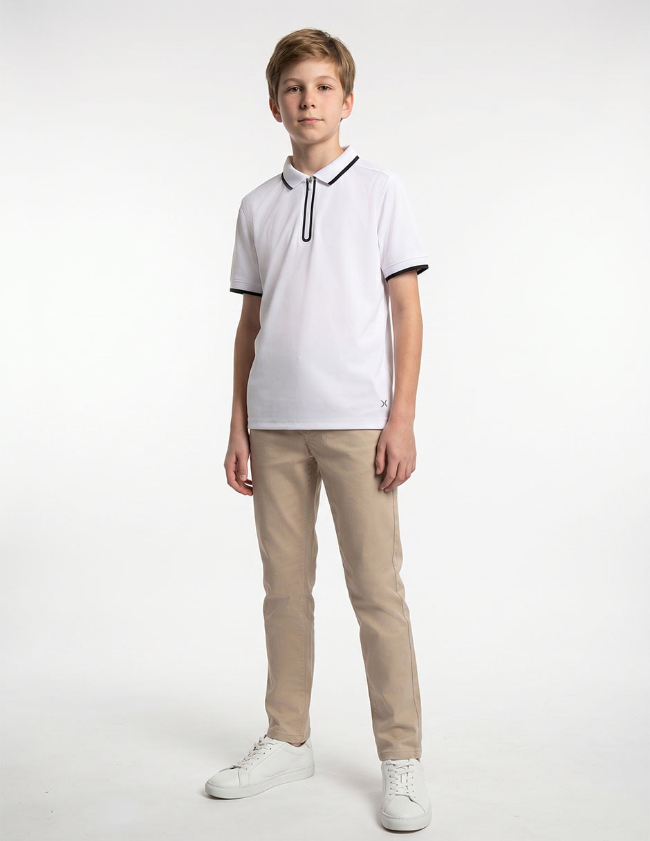 Playera tipo polo tennis para niño