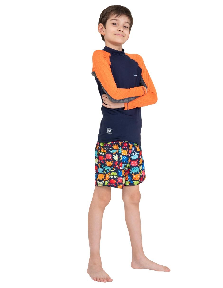 Short con malla Crabs para natación niño 4