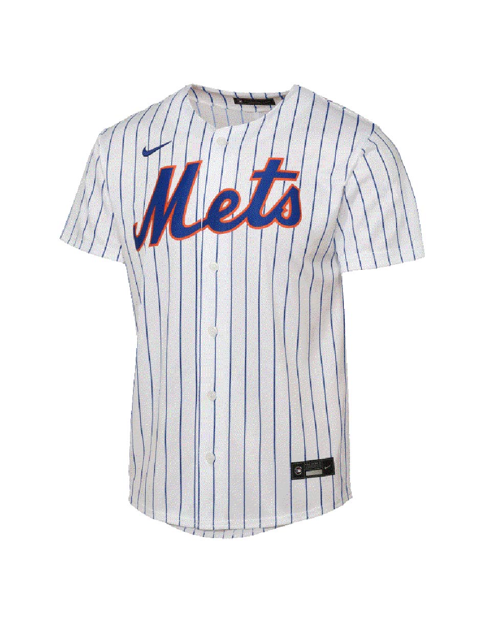 Jersey de new york mets local de manga corta nike game para niño