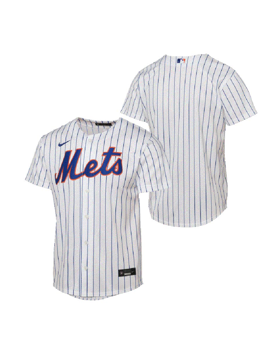 Jersey de new york mets local de manga corta nike game para niño