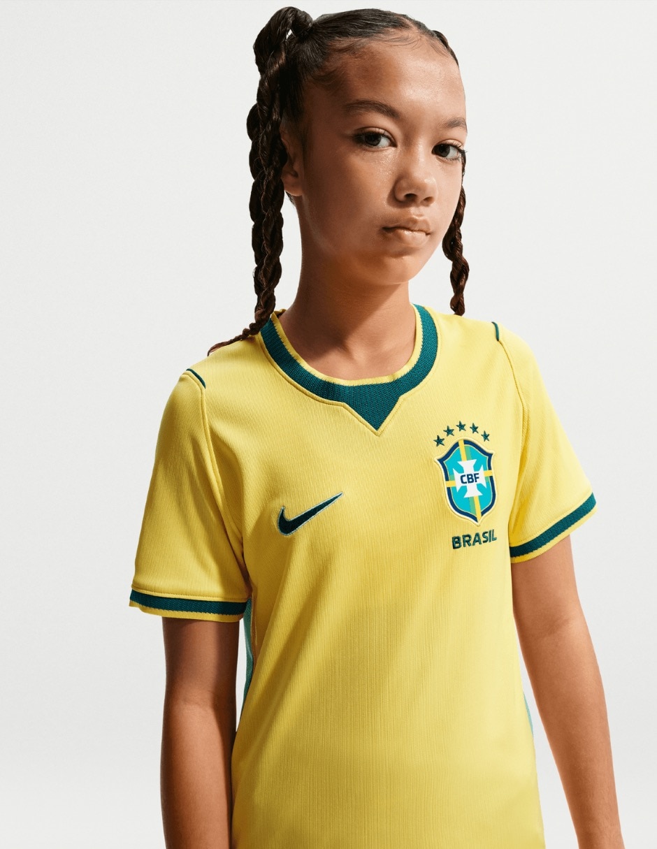 Jersey de Selección de fútbol de Brasil local jugador para niña