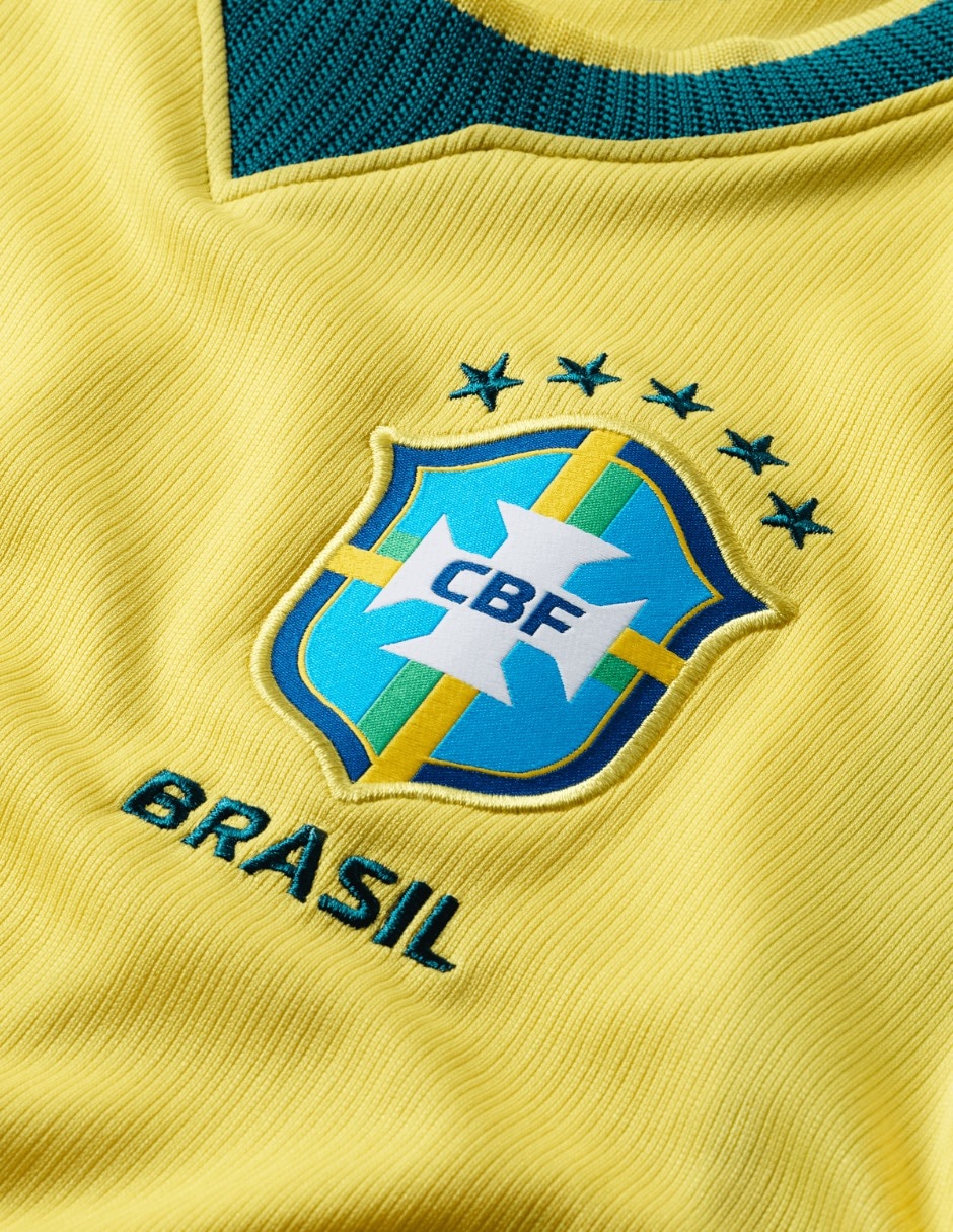 Jersey de Selección de fútbol de Brasil local jugador para niña 8