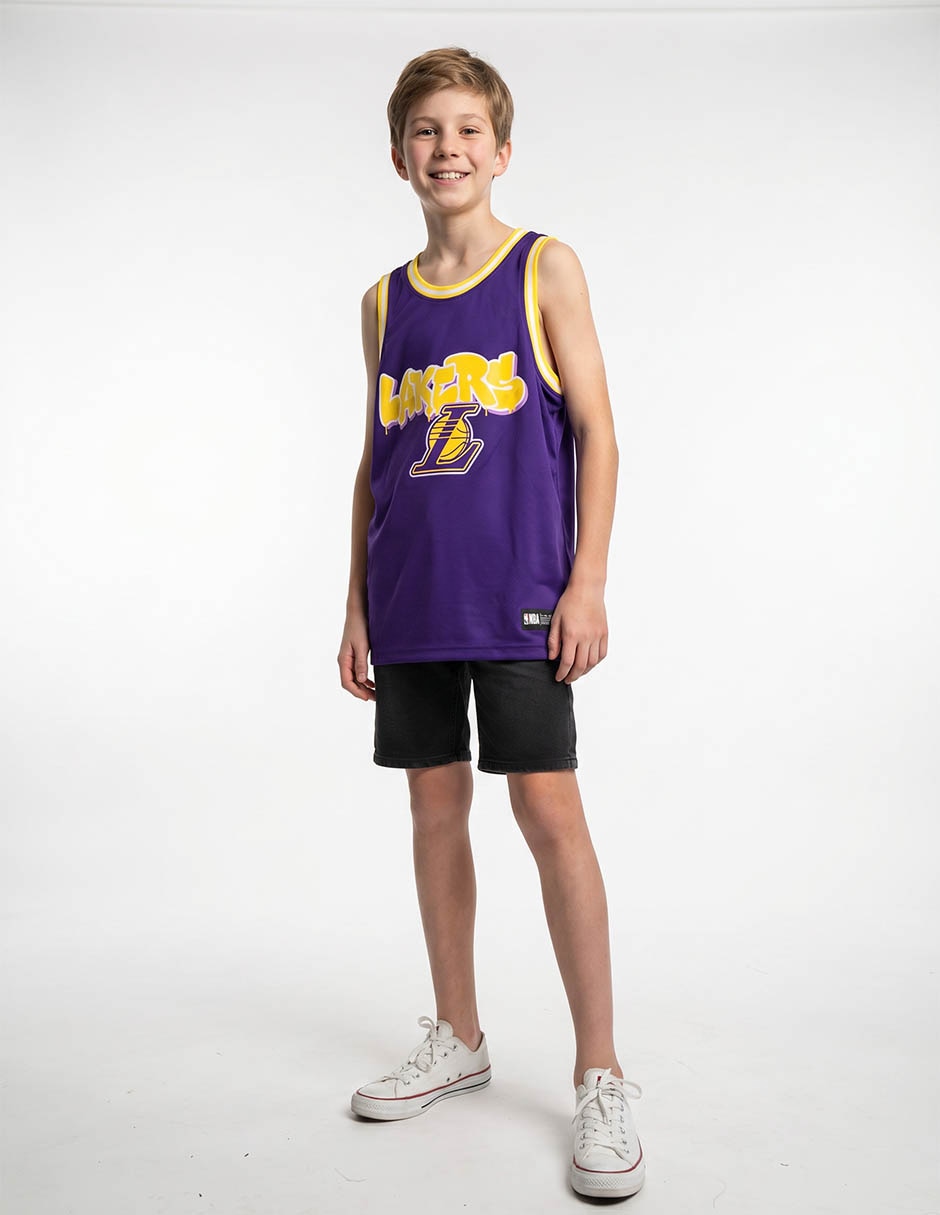 Jersey de Los Angeles Lakers sin manga NBA Fan para niño