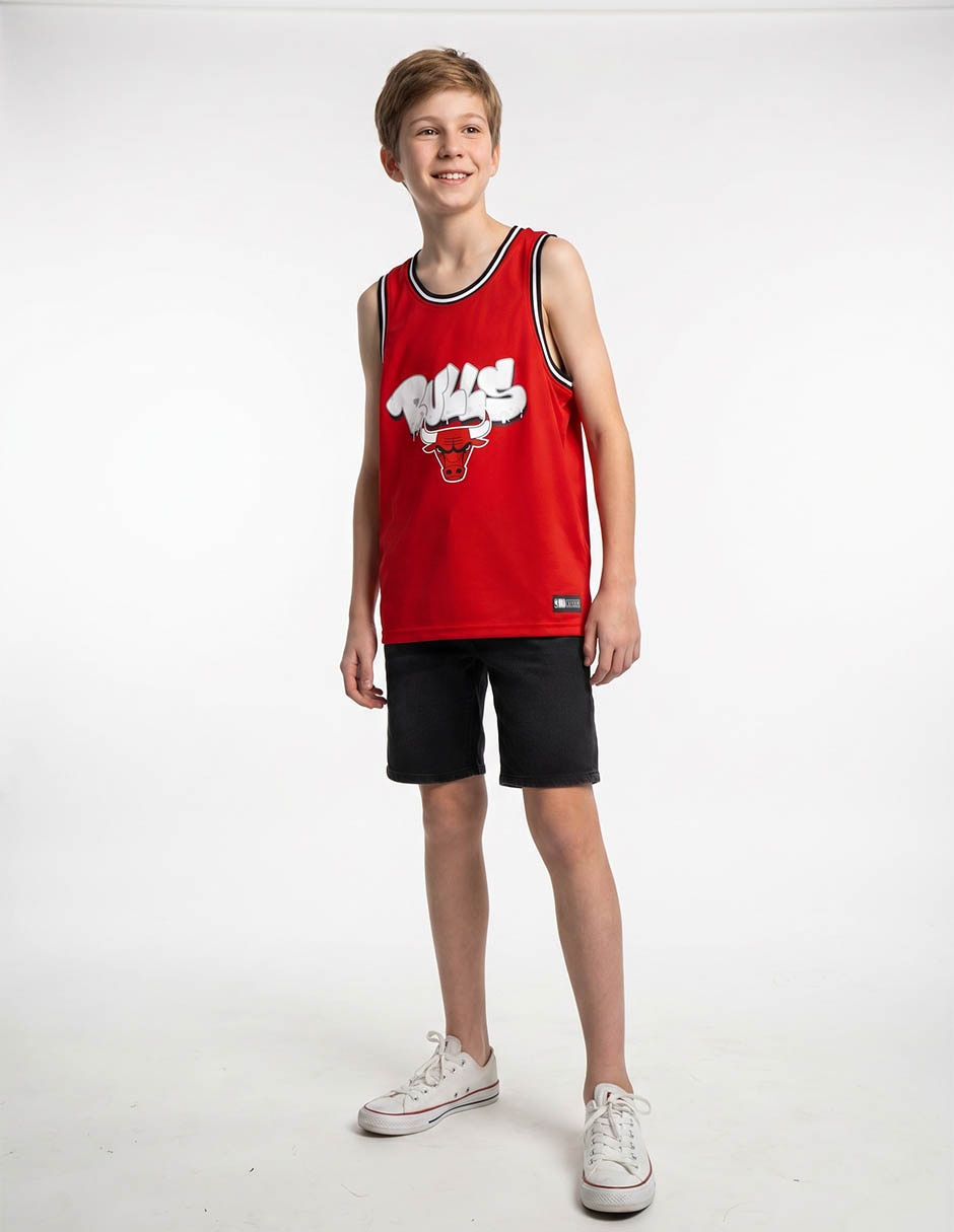 Jersey de Chicago Bulls conmemorativo NBA fan para niño