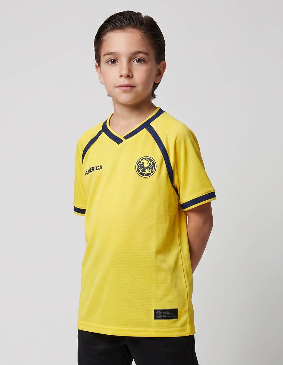 Jersey De Club América Tercer Equipo De Manga Corta Fútbol Fan Para Niño
