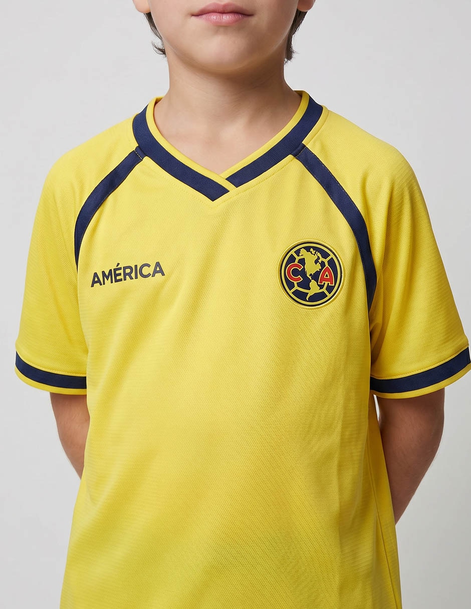 Jersey De Club América Tercer Equipo De Manga Corta Fútbol Fan Para Niño