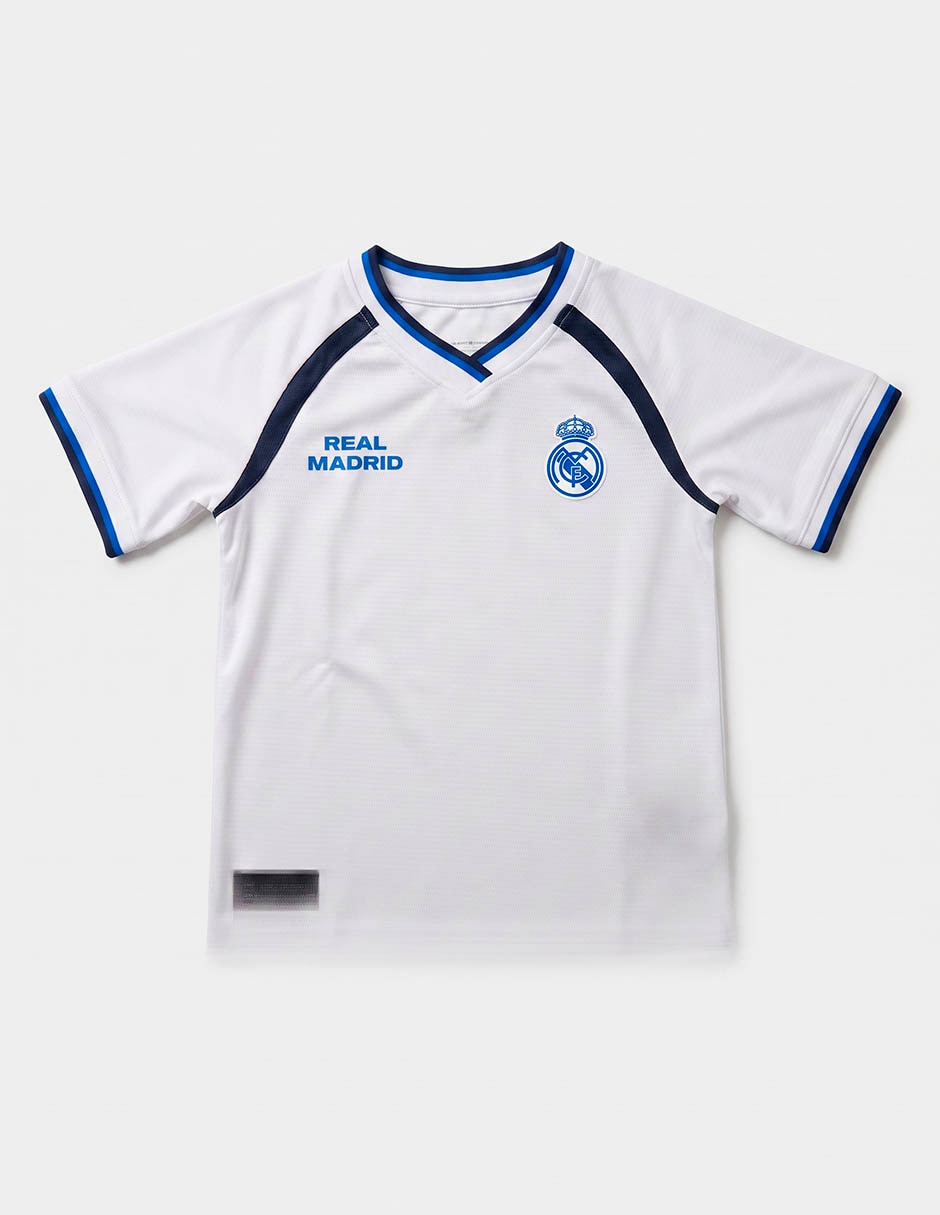 Jersey de real madrid club de tercer equipo manga corta fútbol fan para niño 3