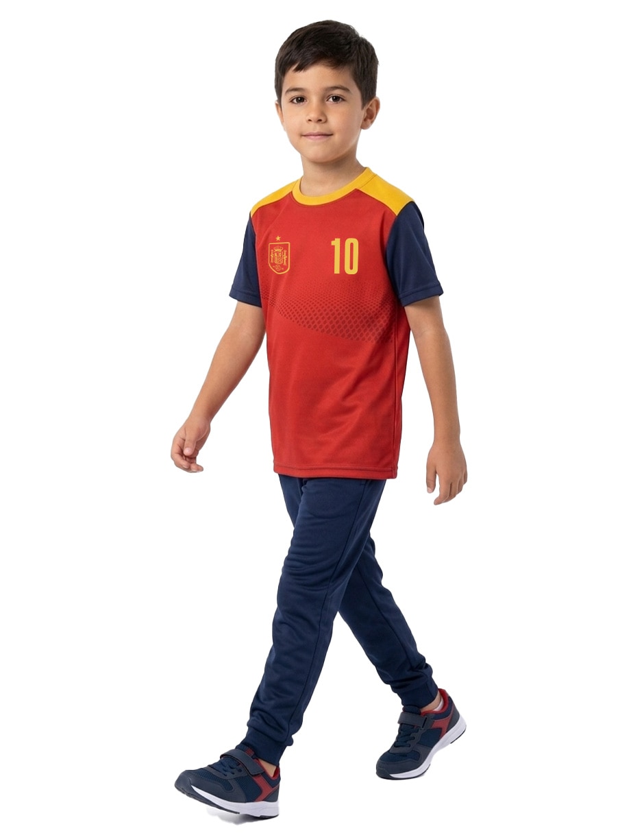 Playera deportivapara fœtbol equipos internacionales selección de fœtbol de españa de niño