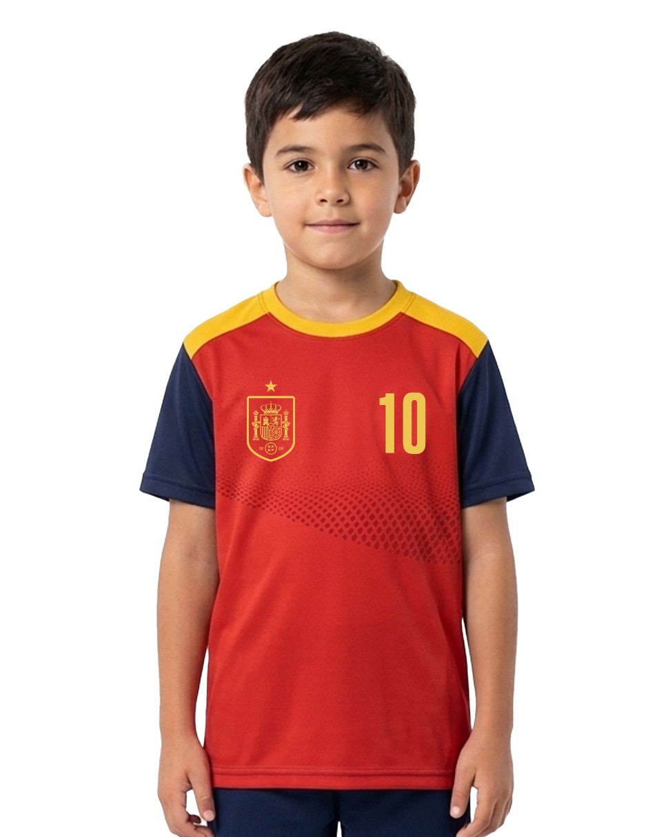 Playera deportivapara fœtbol equipos internacionales selección de fœtbol de españa de niño