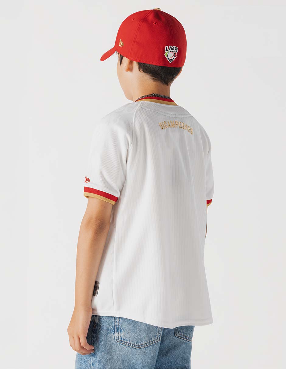 Jersey de Diablos Rojos del México local manga corta New Era para niño