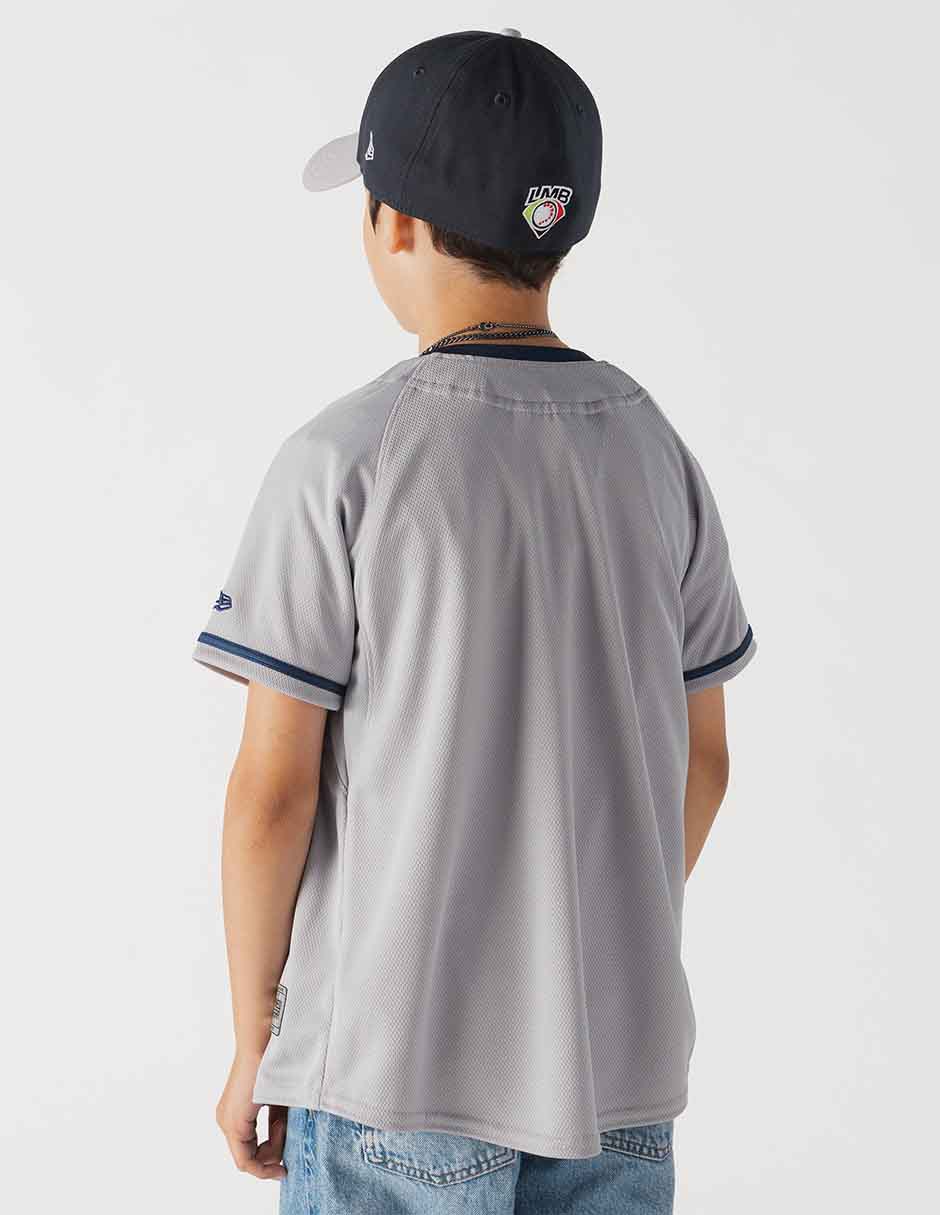 Jersey de sultanes de monterrey visitante de manga corta new era para niño