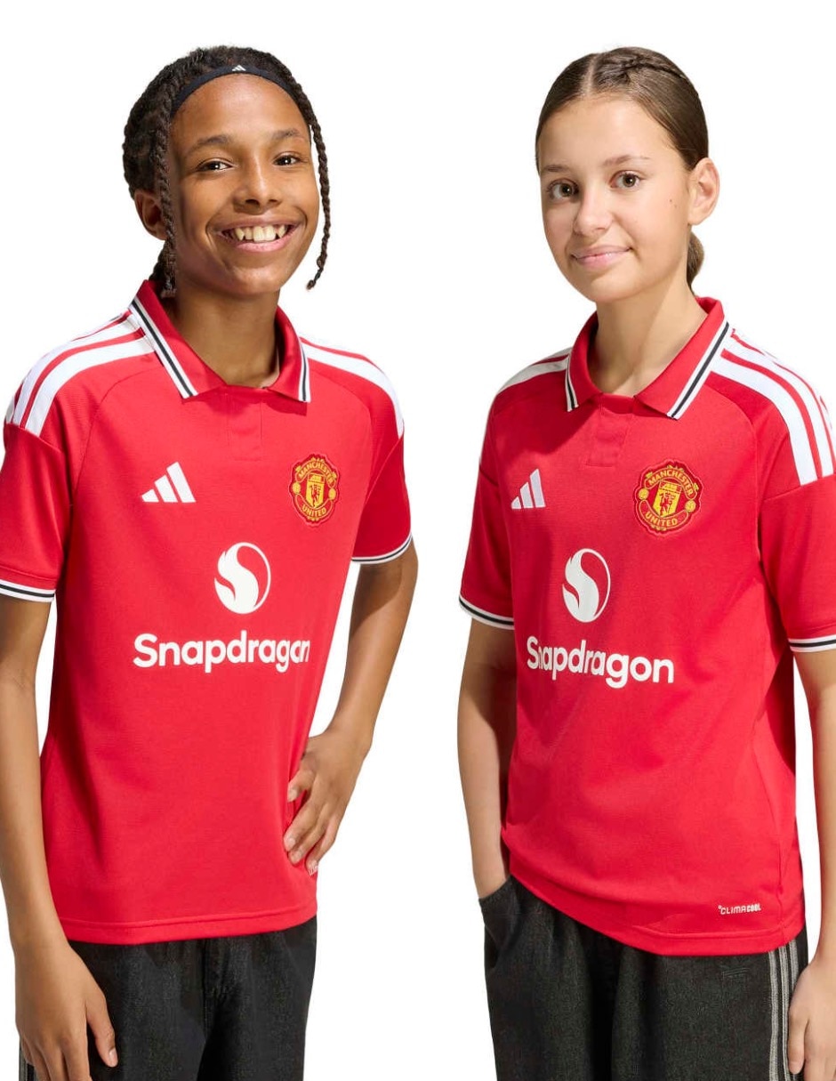 Jersey de manchester united entrenamiento de manga corta jugador para niño 2