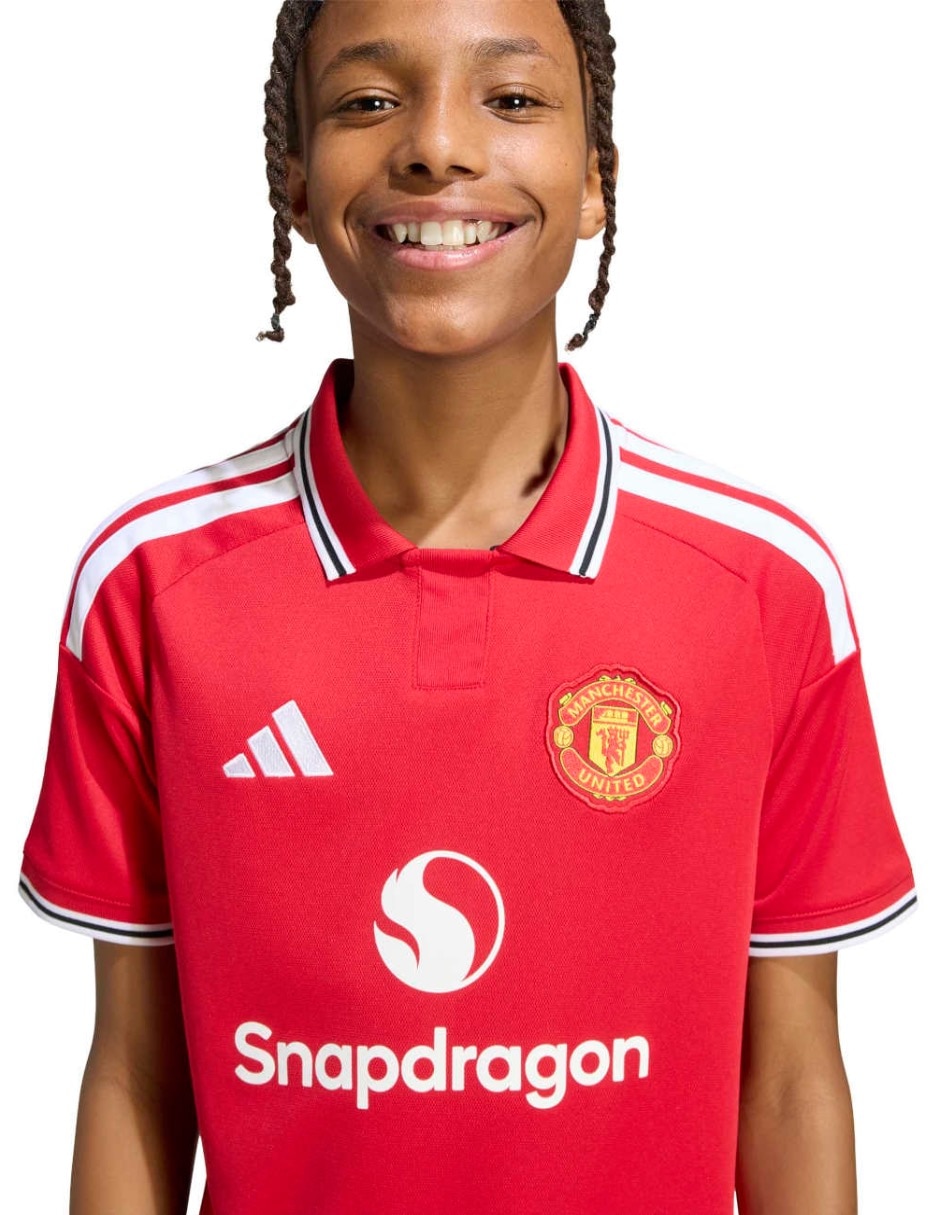 Jersey de manchester united entrenamiento de manga corta jugador para niño 7
