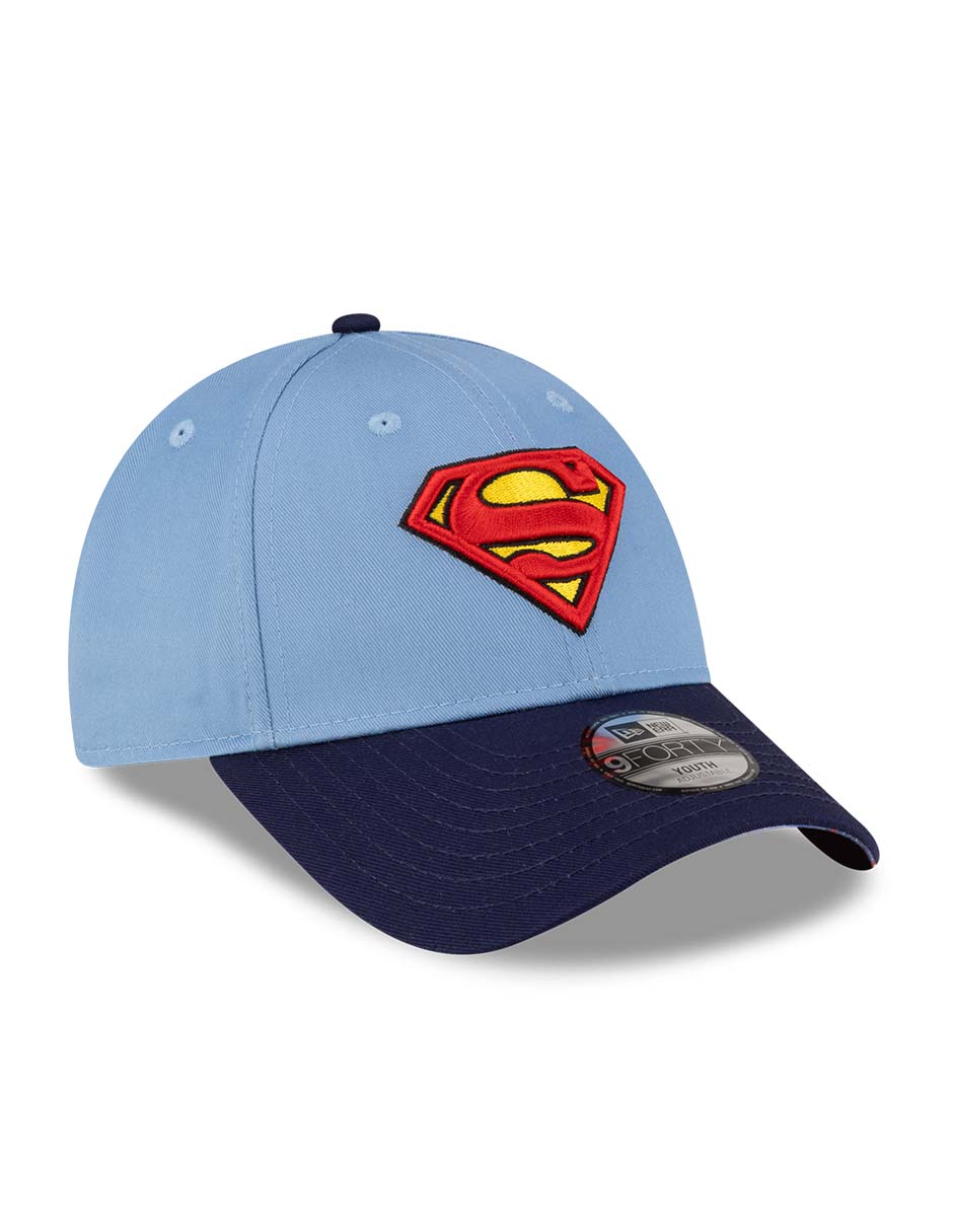 Gorra visera curva correa ajustable para entretenimiento new era k dc superman para niño