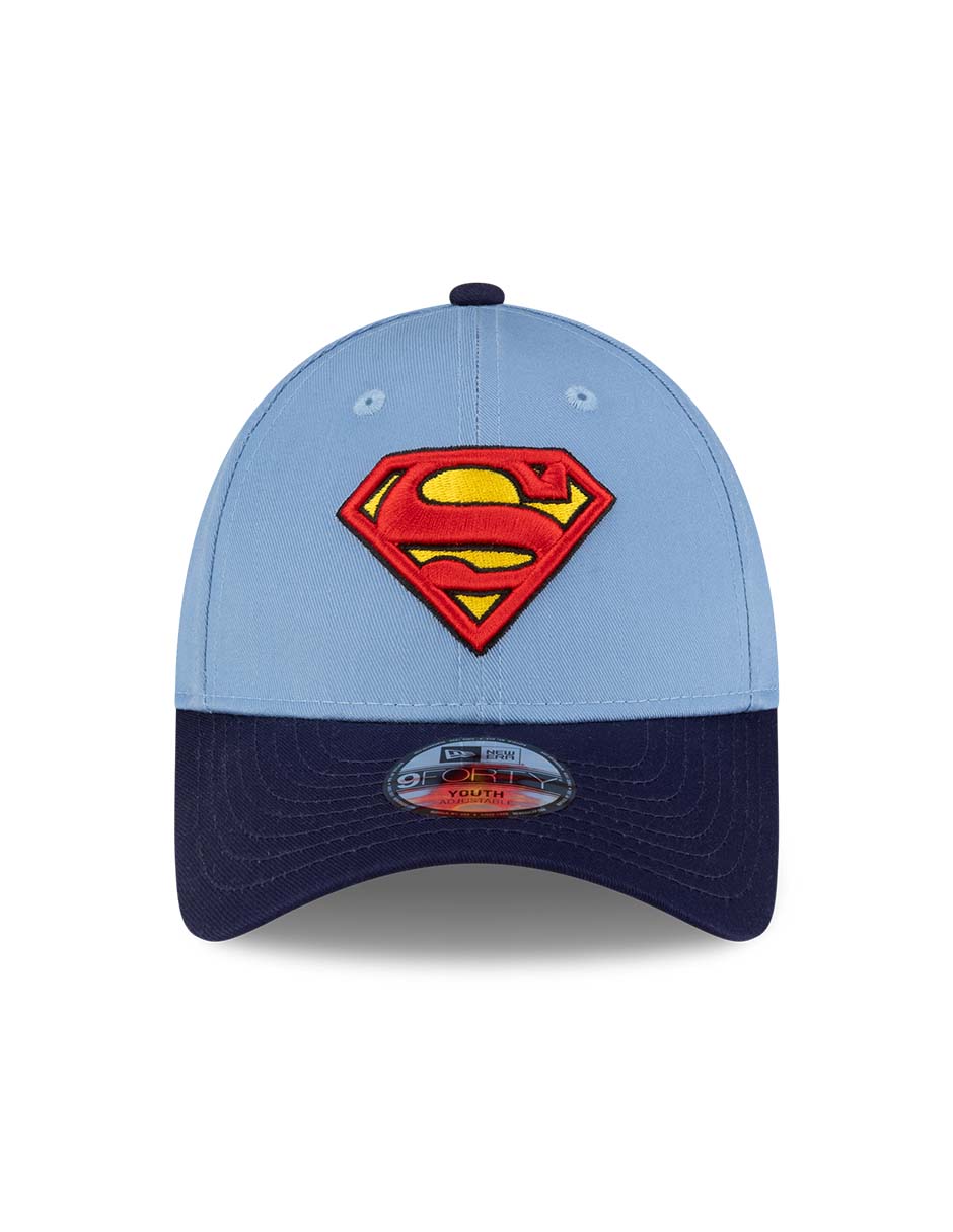 Gorra visera curva correa ajustable para entretenimiento new era k dc superman para niño