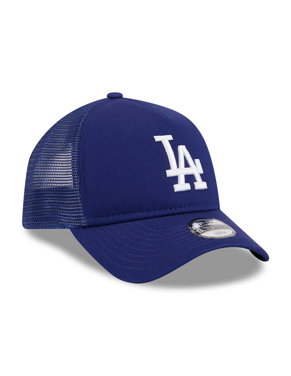 Gorra visera curva correa ajustable para béisbol new era evergreen mlb los angeles dodgers para niño