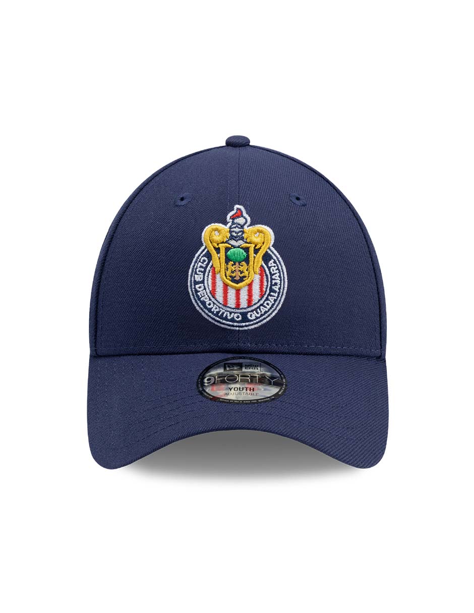 Gorra visera curva correa ajustable para fútbol new era classics stock catalog fútbol club deportivo guadalajara para niño