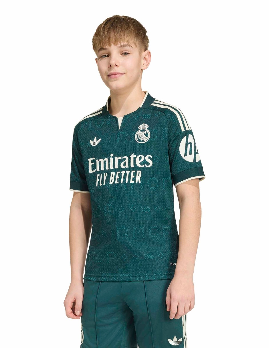 Jersey de real madrid club de fútbol visitante manga corta para niño Jersey de real madrid club de fútbol visitante manga corta para niño