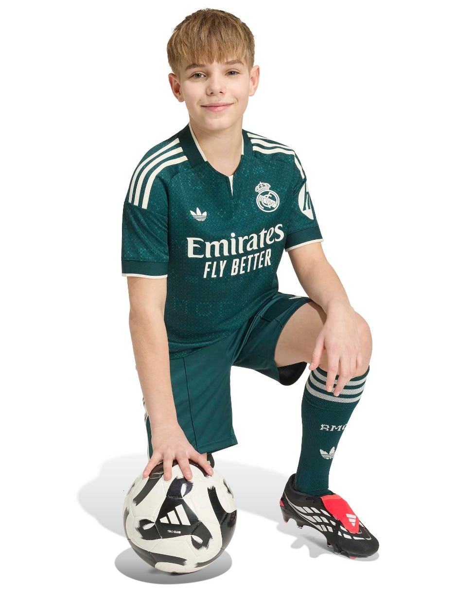 Jersey de real madrid club de fútbol visitante manga corta para niño 7