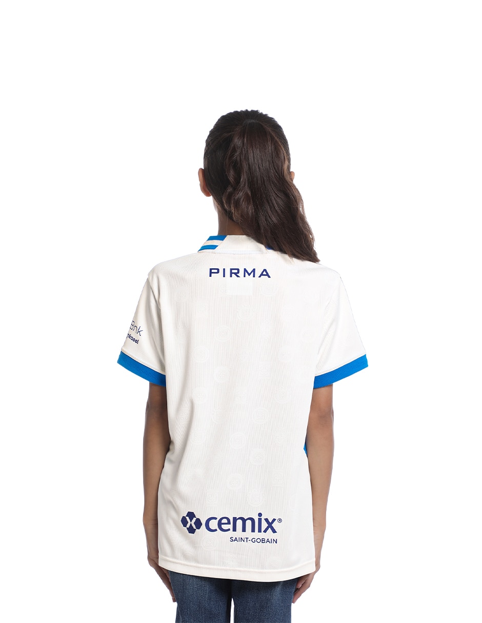 Jersey de club de fútbol Cruz Azul visitante de manga corta fan niña 2