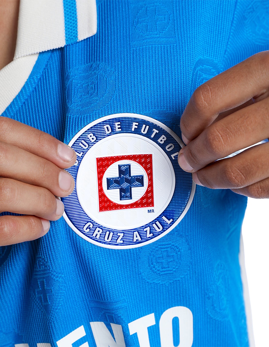 Jersey de club de fútbol cruz azul local de manga corta fan para niño 3