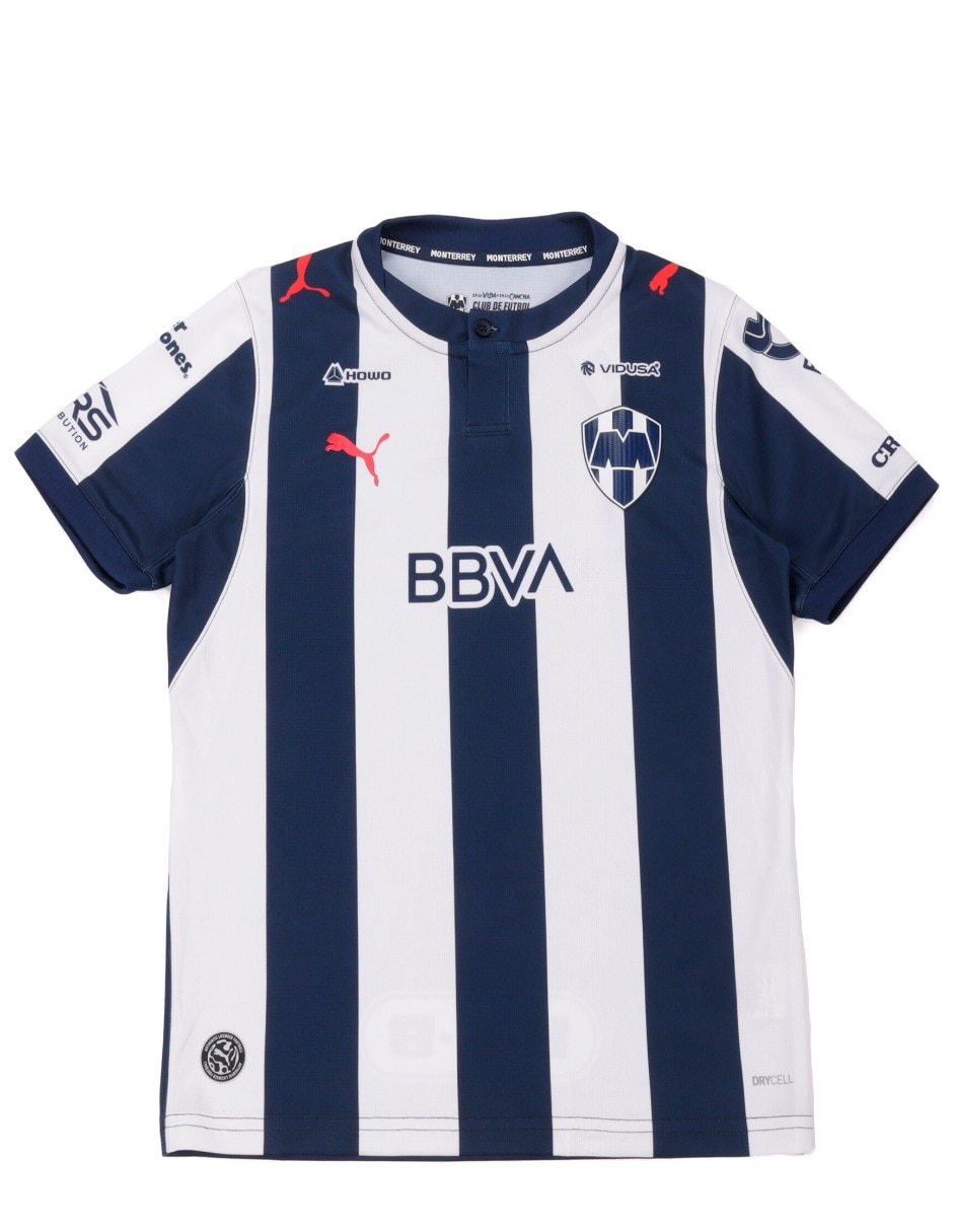 Jersey de club de fútbol monterrey local manga corta puma para niño