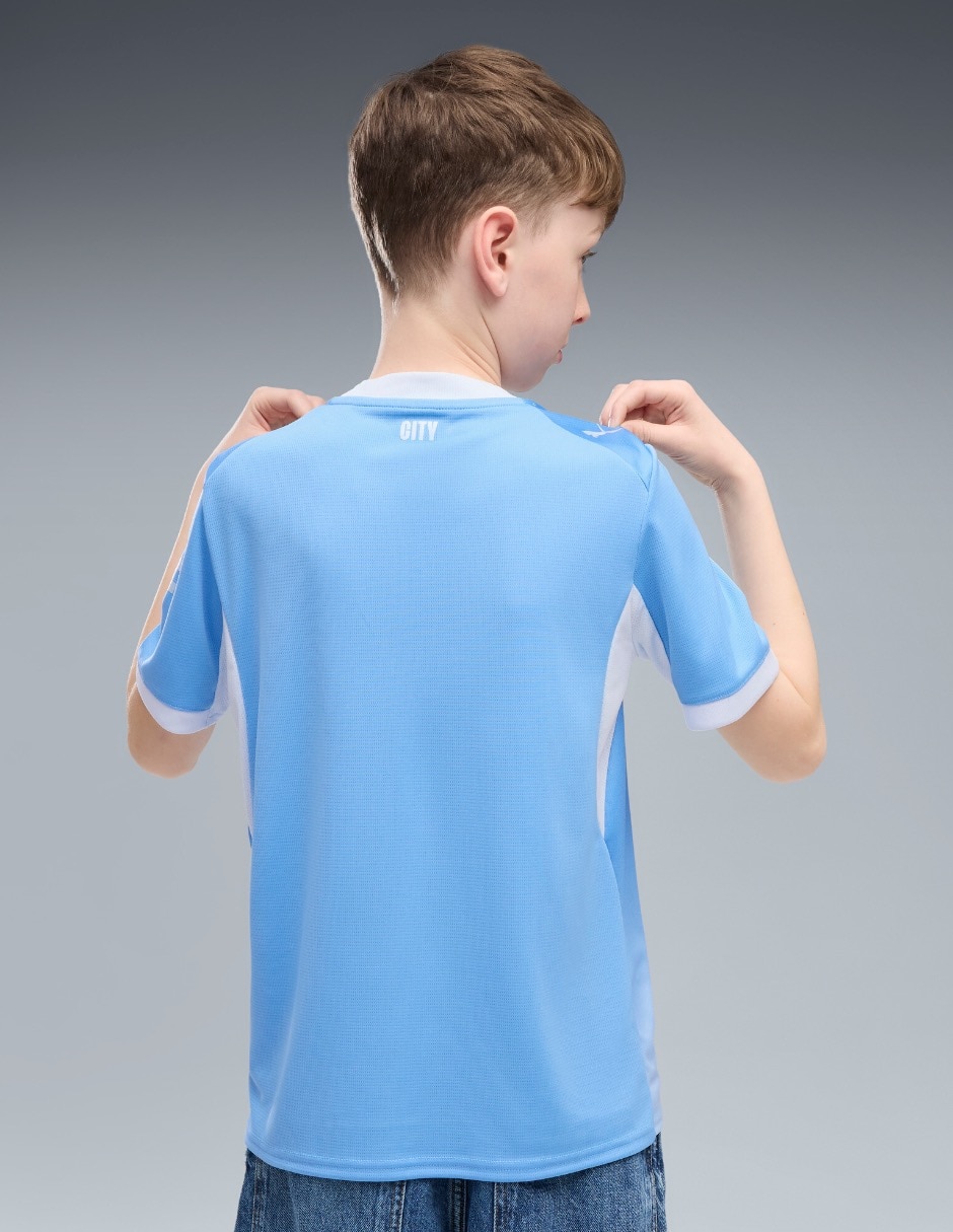 Jersey de manchester city local de manga corta jugador para niño 6