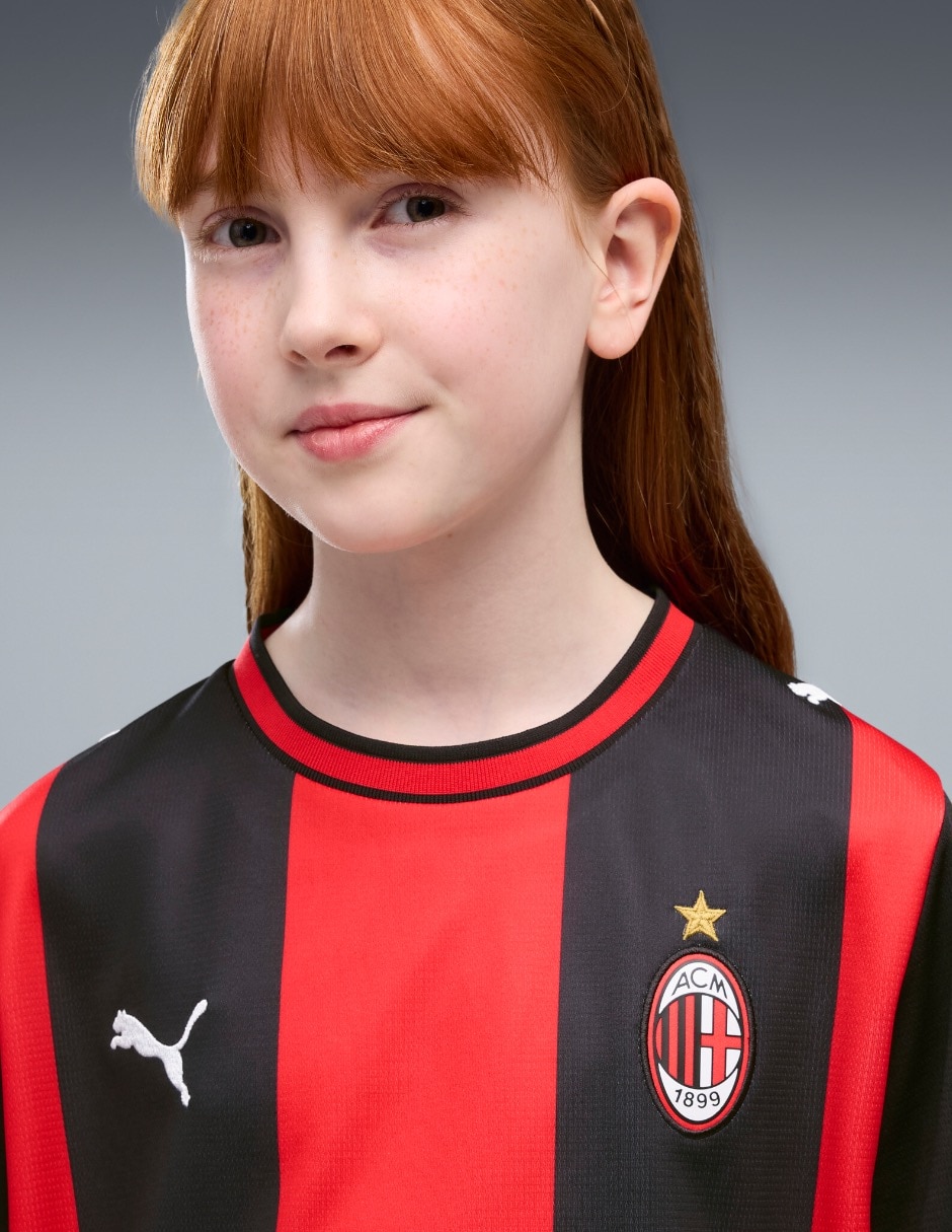 Jersey de ac milan local de manga corta jugador para niño 3