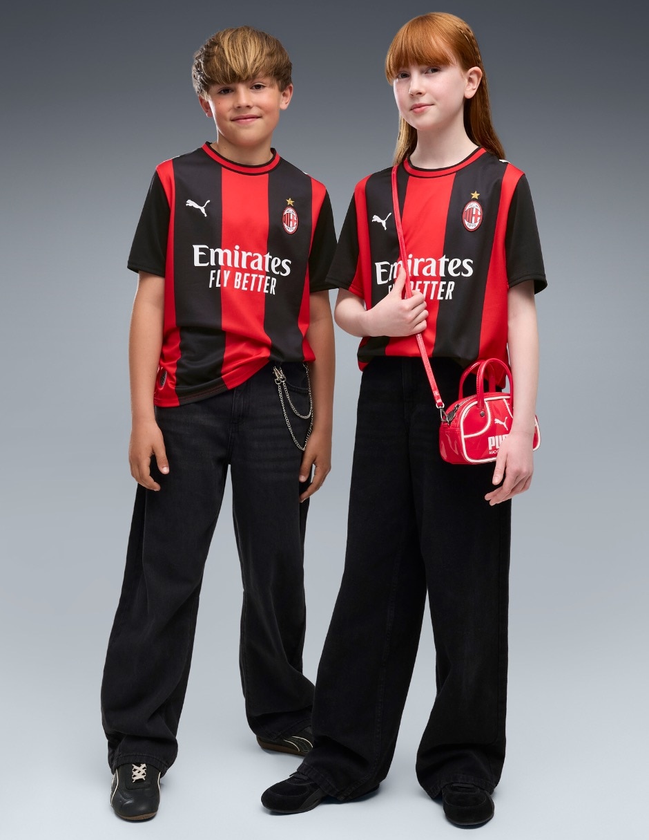 Jersey de ac milan local de manga corta jugador para niño 4