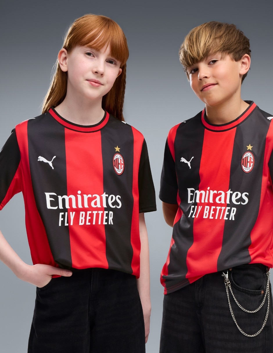 Jersey de ac milan local de manga corta jugador para niño 6