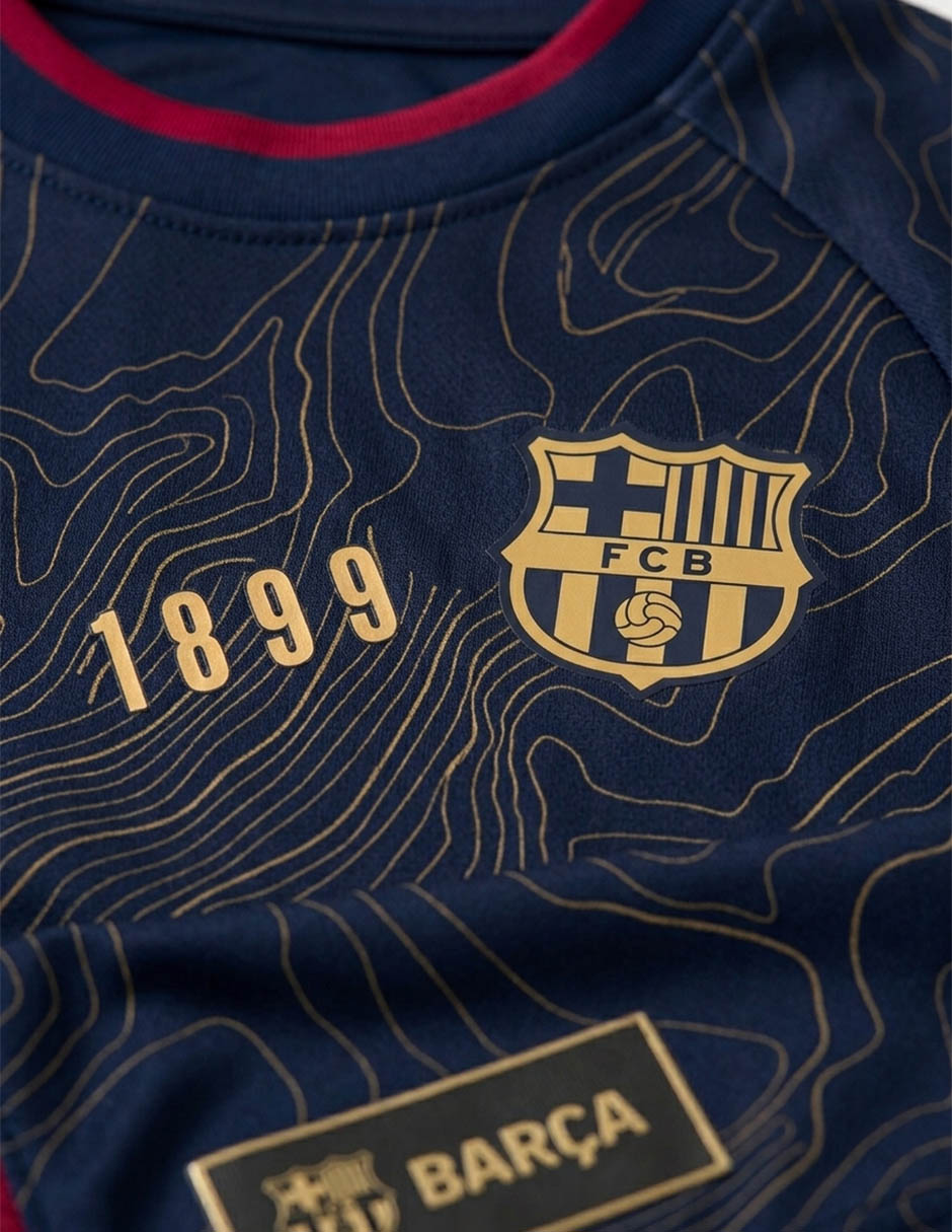 Playera deportiva para fútbol fútbol club barcelona para niño 3