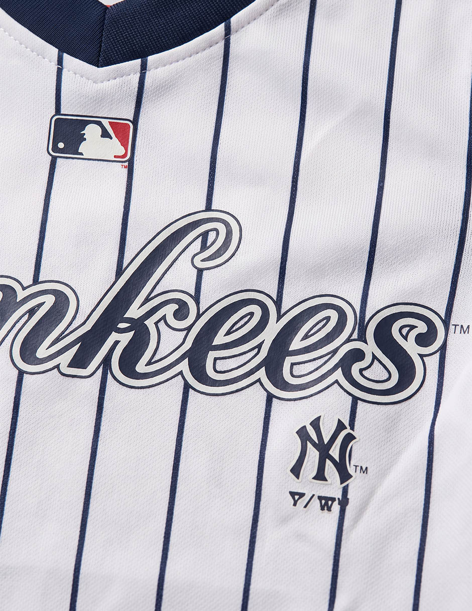 Jersey de new york yankees conmemorativo de manga corta para niño 3